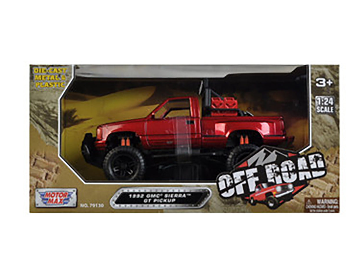 1992 GMC Sierra GT Pickup Truck Off Road Red 1/24 Diecast Model