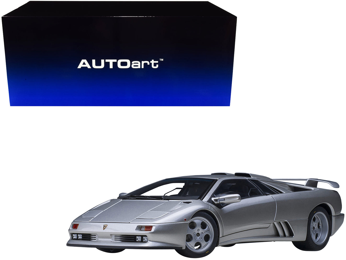Lamborghini Diablo SE30 Jota Titanio Silver Metallic 1/18 Model Car