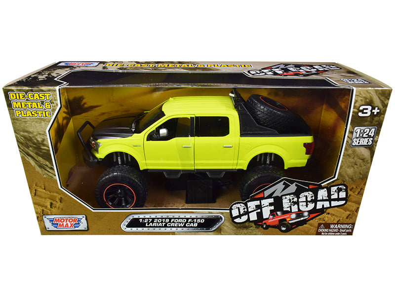 2019 Ford F-150 Lariat Crew Cab Pickup Truck Off Road Bright Green 1/27 Diecast Model Car