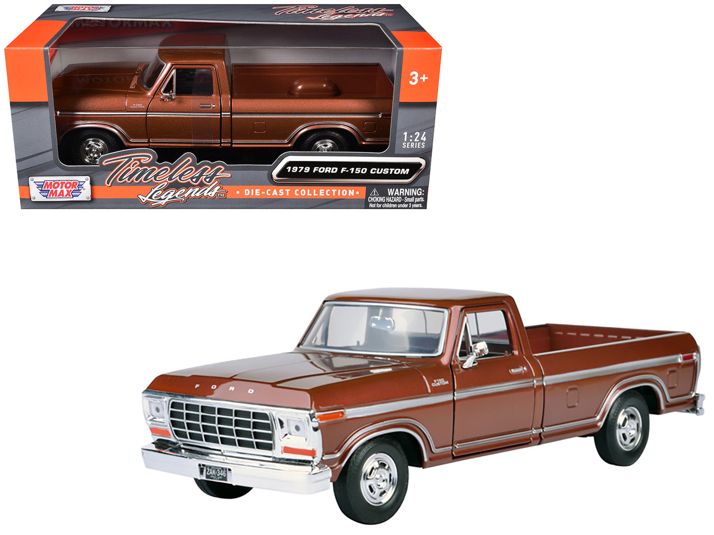 1979 Ford F-150 Pickup Truck Brown 1/24 Diecast Model Car