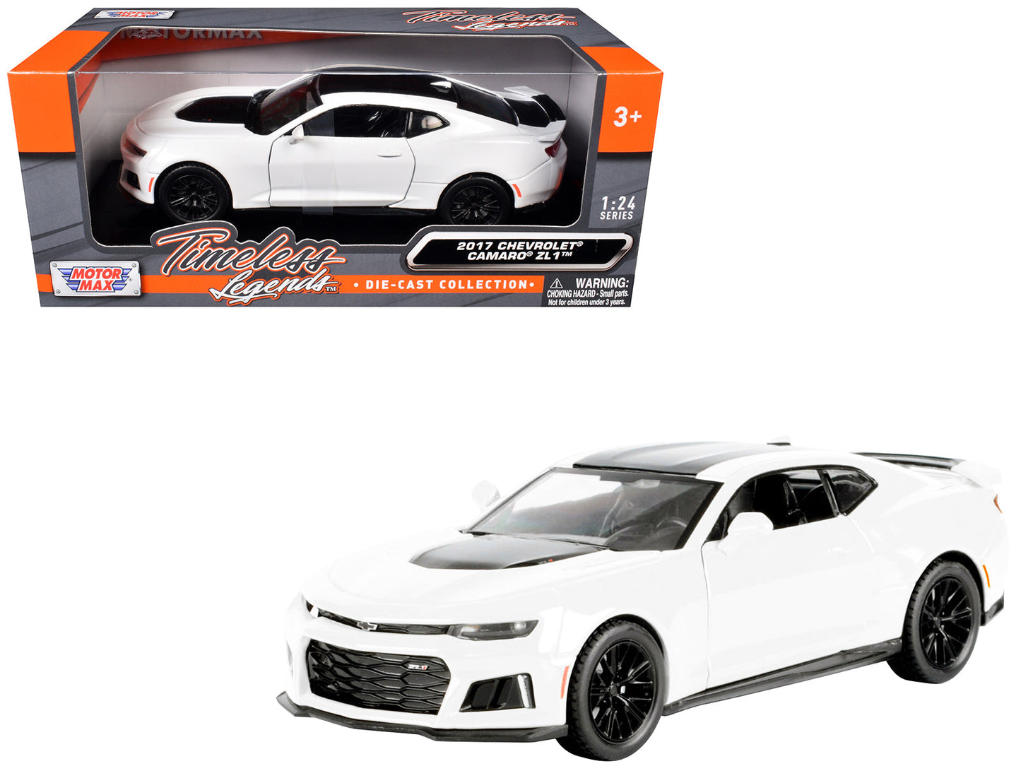 2017 Chevrolet Camaro ZL1 White 1/24 Diecast Model Car
