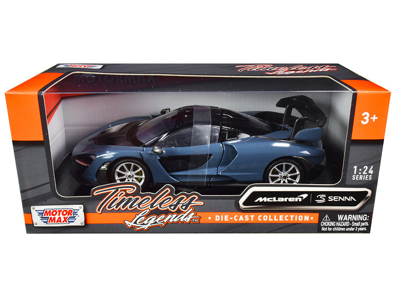 McLaren Senna Gray Metallic and Black "Timeless Legends" 1/24 Diecast Model Car
