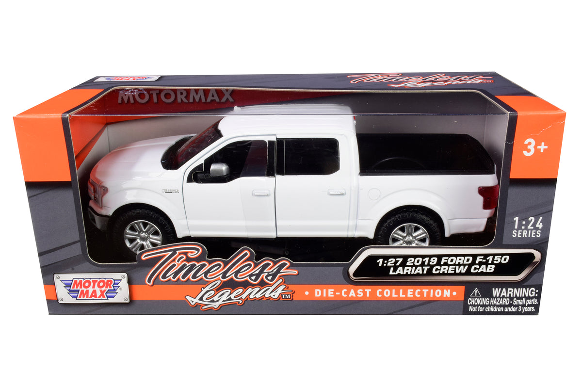 2019 Ford F-150 Lariat Crew Cab Pickup Truck White 1/24-1/27 Diecast Model Car