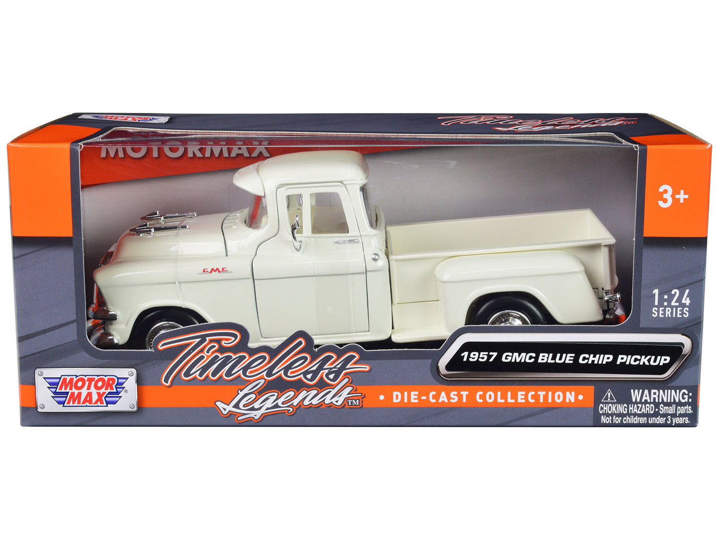 1957 GMC Blue Chip Pickup Truck White "Timeless Legends" Series 1/24 Diecast Model Car