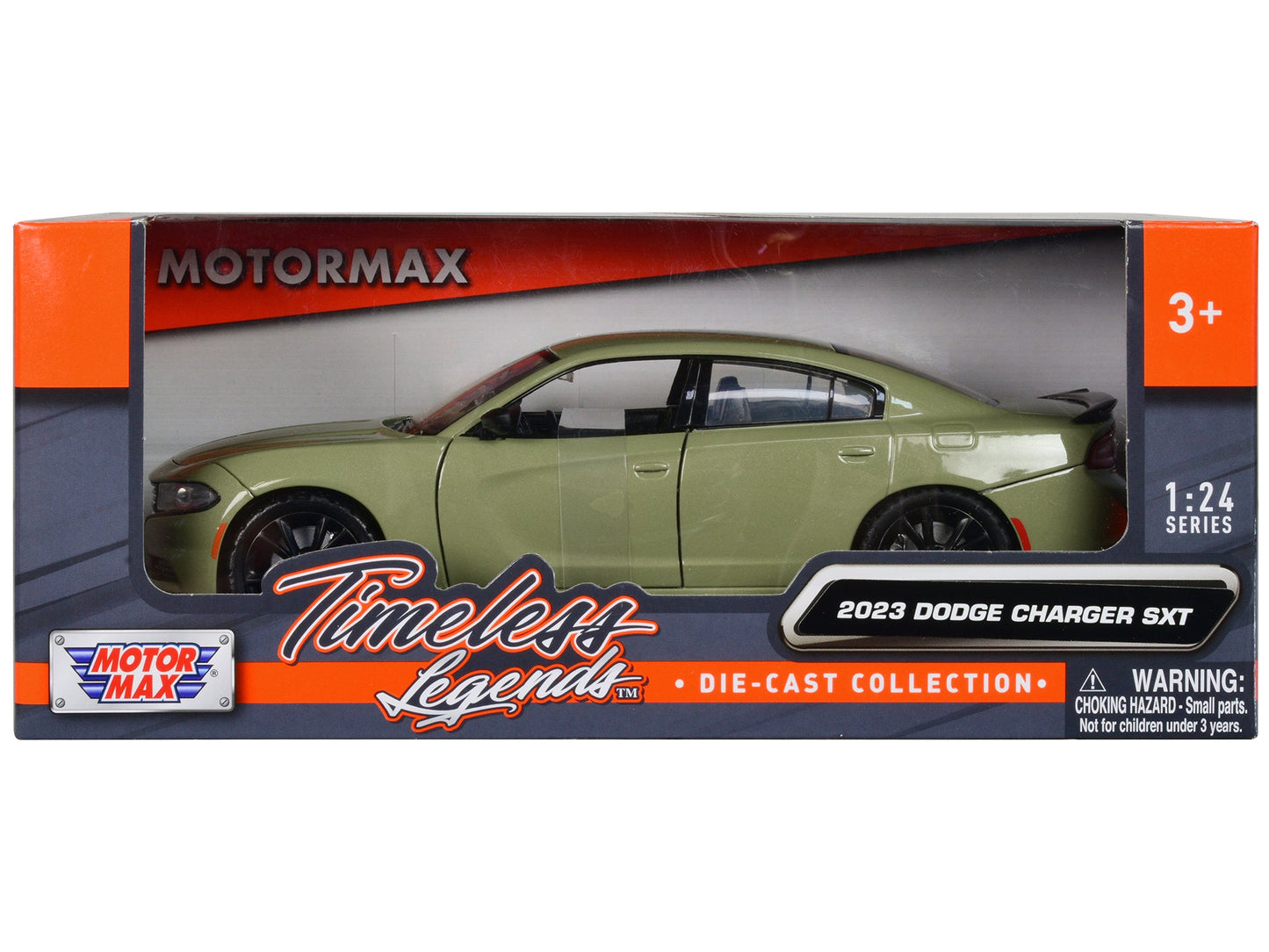 2023 Dodge Charger SXT Green Metallic "Timeless Legends" Series 1/24 Diecast Model Car