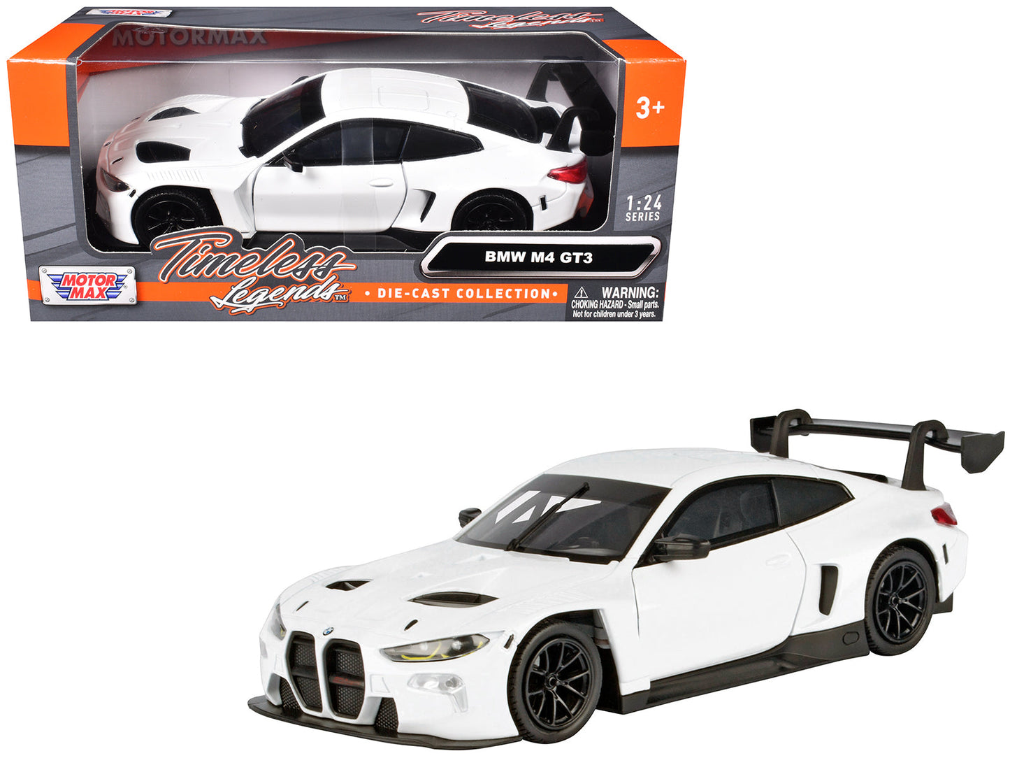 BMW M4 GT3 White "Timeless Legends" Series 1/24 Diecast Model Car