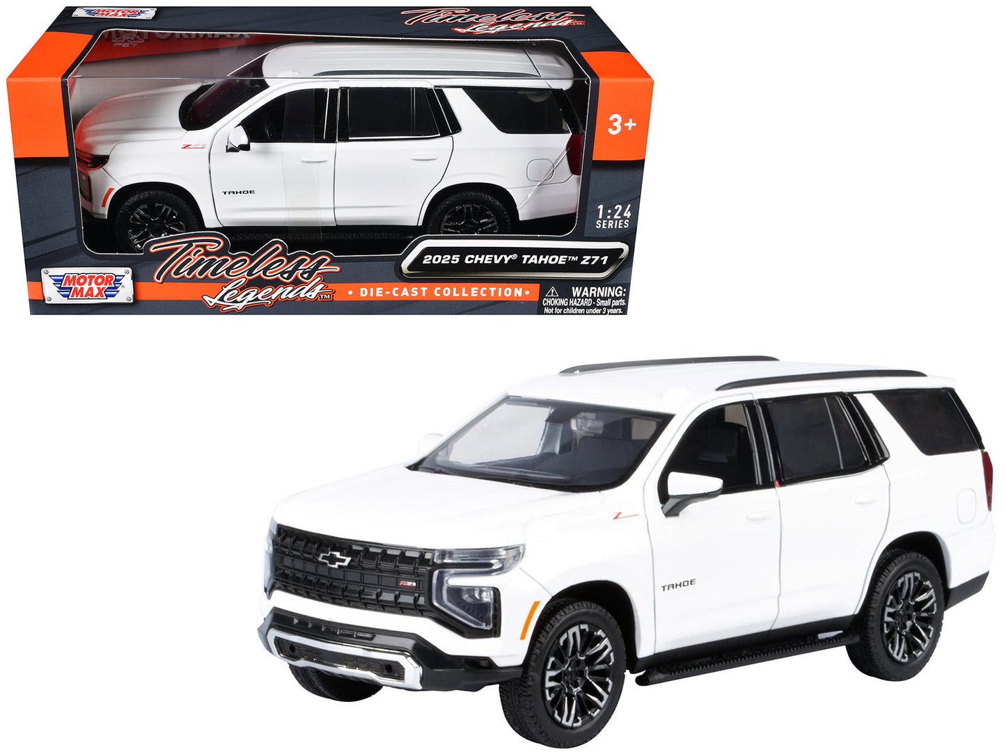 2025 Chevrolet Tahoe Z71 White "Timeless Legends" Series 1/24 Diecast Model Car