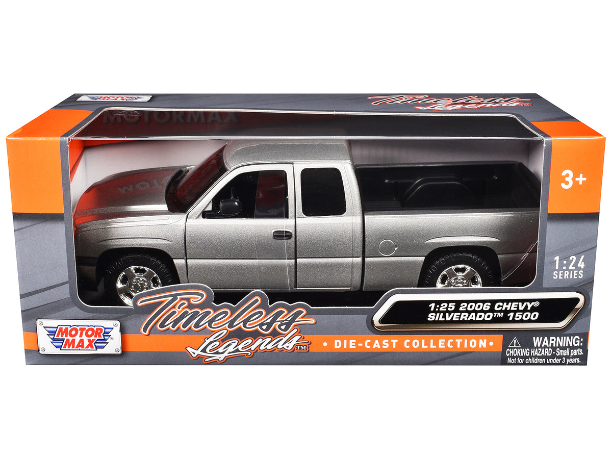 2006 Chevrolet Silverado 1500 Pickup Truck Gray Metallic "Timeless Legends" Series 1/25 Diecast Model Car