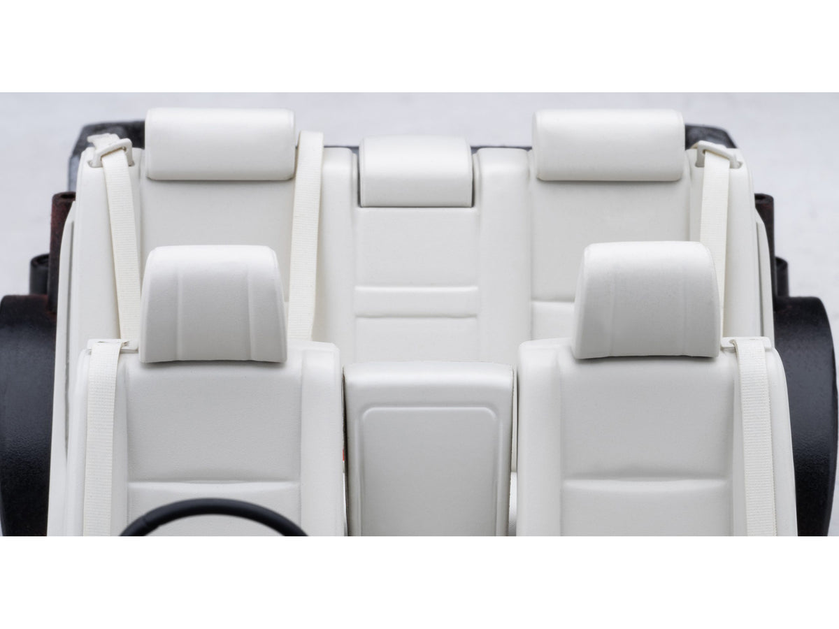 Toyota Century Open Car Convertible RHD (Right Hand Drive) Black with White Interior 1/18 Model Car