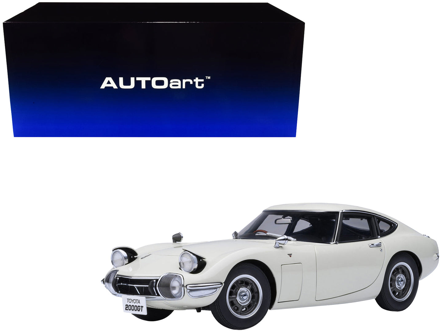 1967 Toyota 2000GT RHD (Right Hand Drive) White 1/18 Model Car