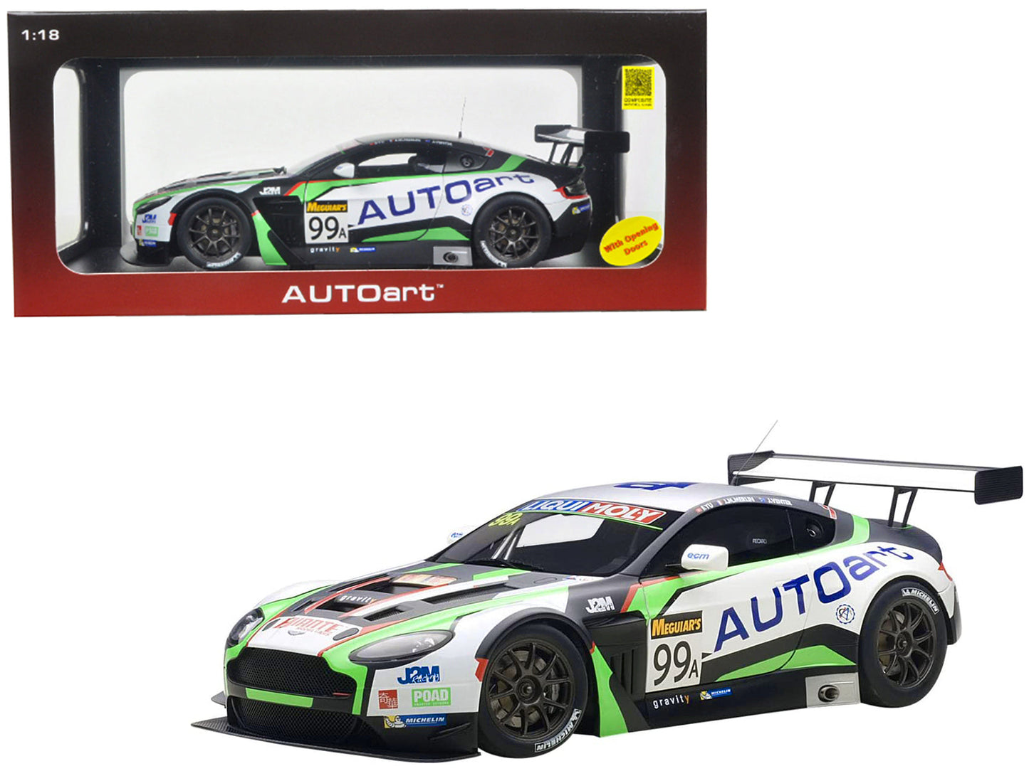 Aston Martin V12 Vantage Bathurst 12hour Endurance Race 2015 #99 JM. Merlin / J. Venter / F. Yu 1/18 Model Car