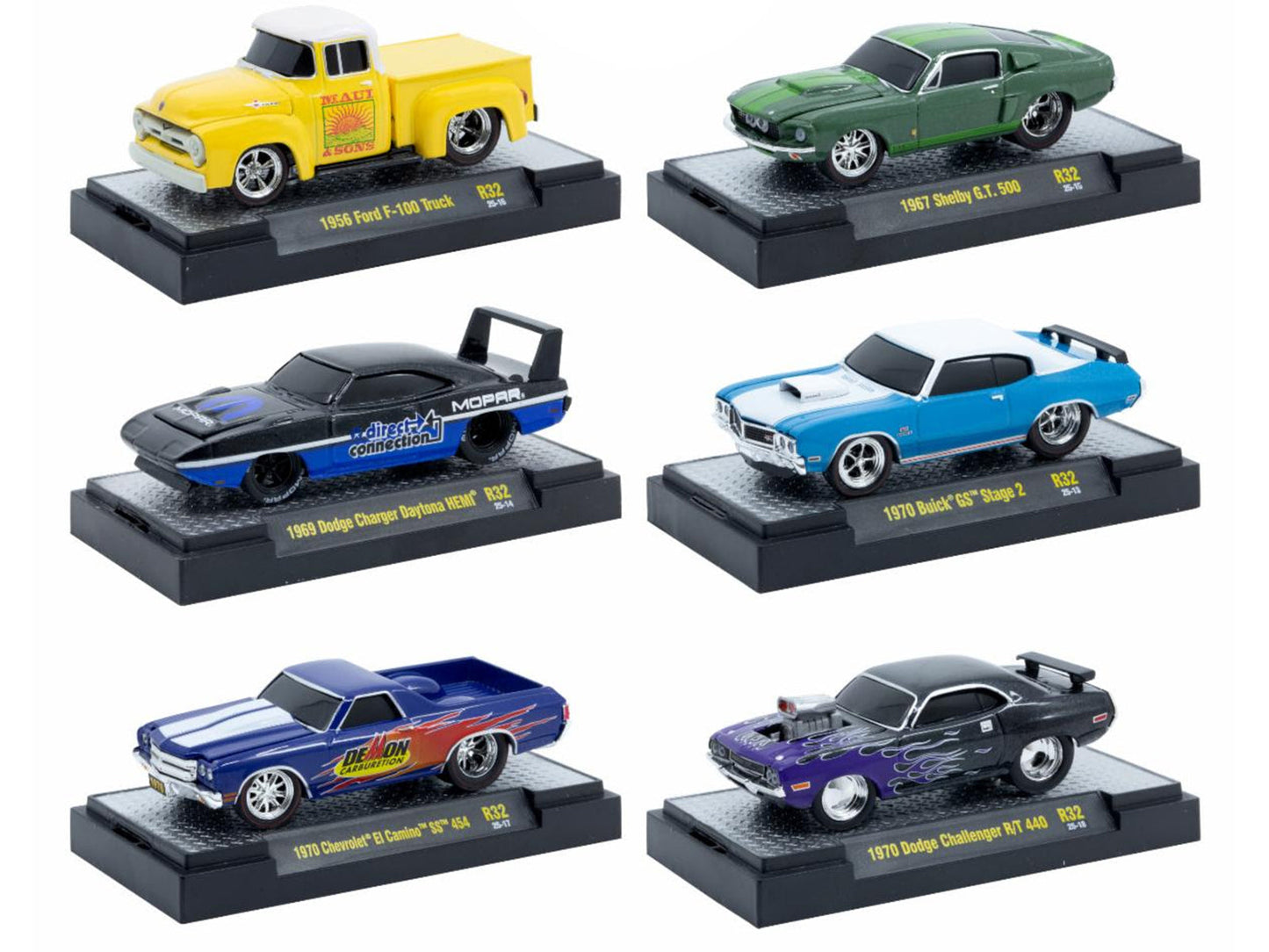 "Ground Pounders" 6 Cars Set Release 32 IN DISPLAY CASES Limited Edition 1/64 Diecast Model Cars