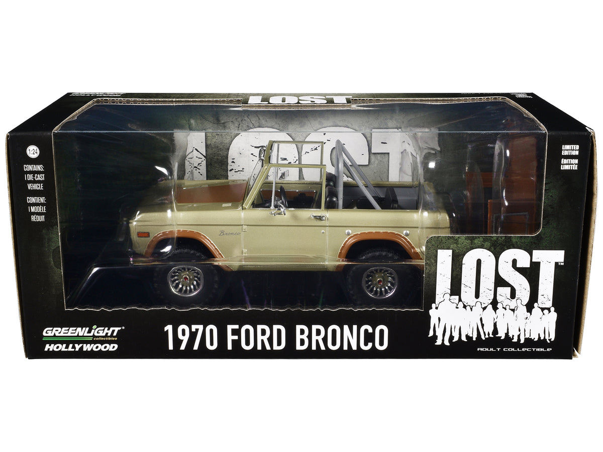 1970 Ford Bronco Gold Metallic with Brown Hood and Top "Lost" (2004-2010) TV Series "Hollywood" Series 20 1/24 Diecast Model Car