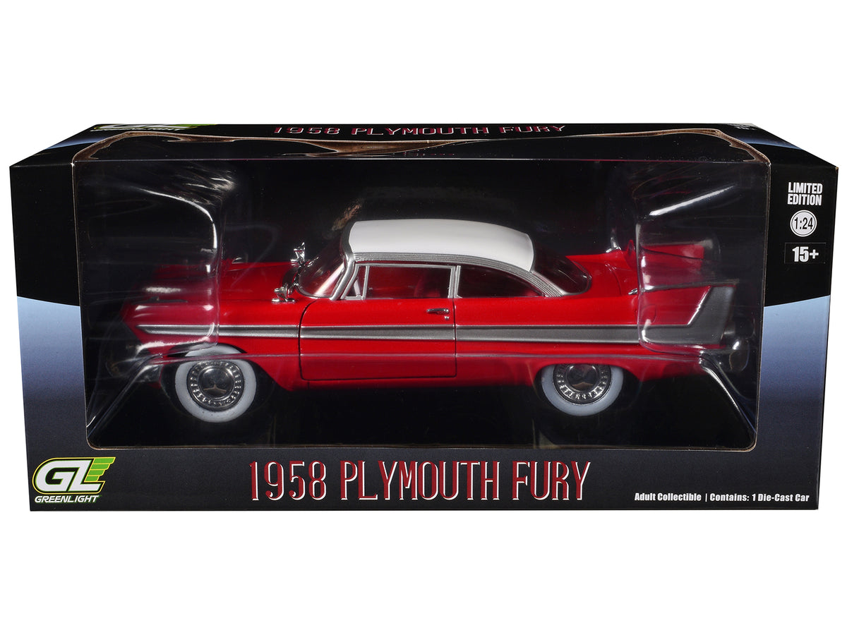 1958 Plymouth Fury Red with White Top and Red Interior "Hollywood Greatest Hits" Series 1/24 Diecast Model Car
