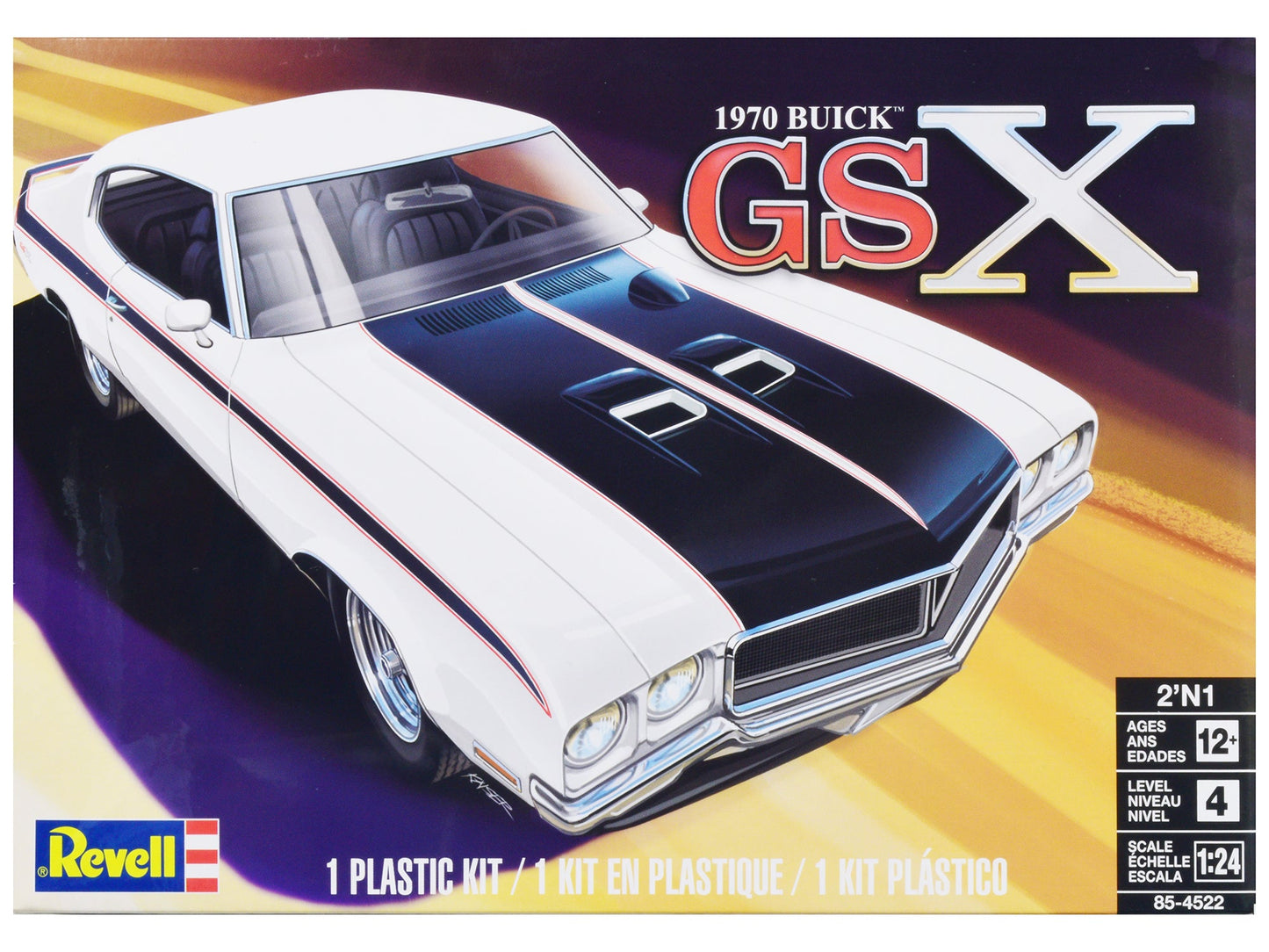 Level 4 Model Kit 1970 Buick GSX 2-in-1 Kit 1/24 Scale Model