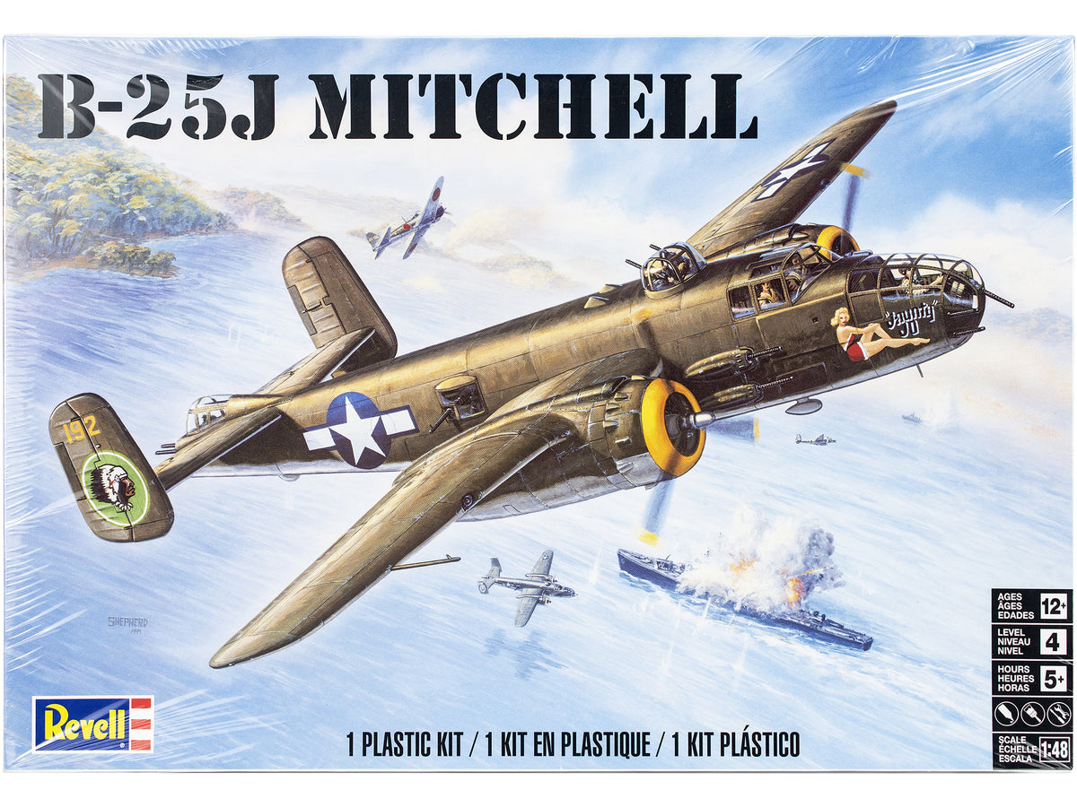 Level 4 Model Kit B-25J Mitchell Medium Bomber Plane 1/48 Scale Model