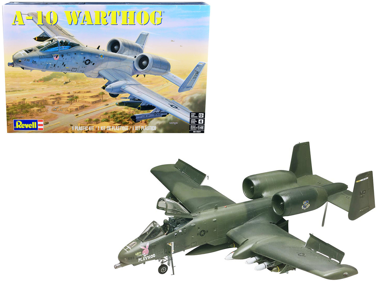 Level 4 Model Kit Fairchild Republic A-10 Warthog (Thunderbolt II) Aircraft 1/48 Scale Model