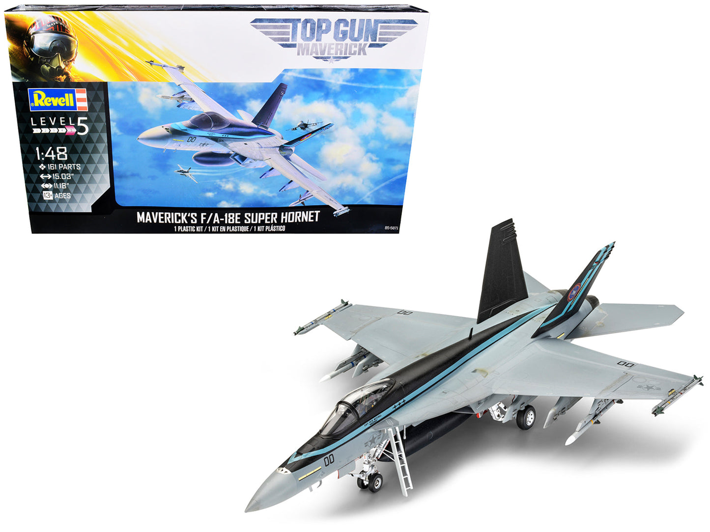 Level 5 Model Kit Maverick's F/A-18E Super Hornet Jet "Top Gun: Maverick" (2022) Movie 1/48 Scale Model
