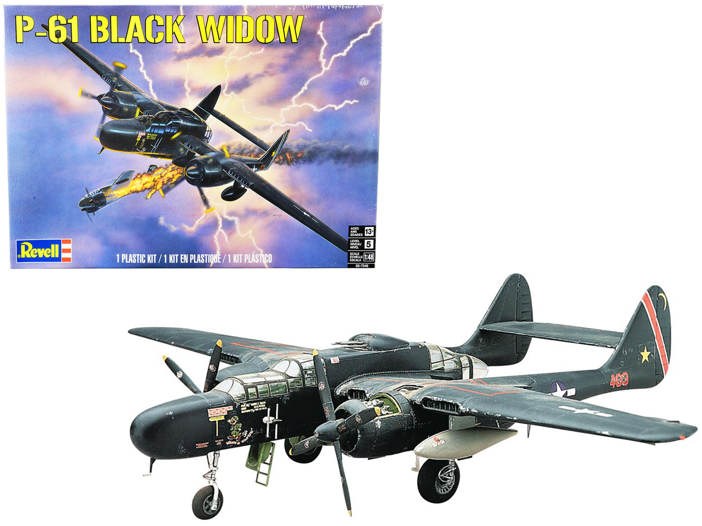 Level 5 Model Kit P-61 Black Widow Fighter Plane 1/48 Scale Model