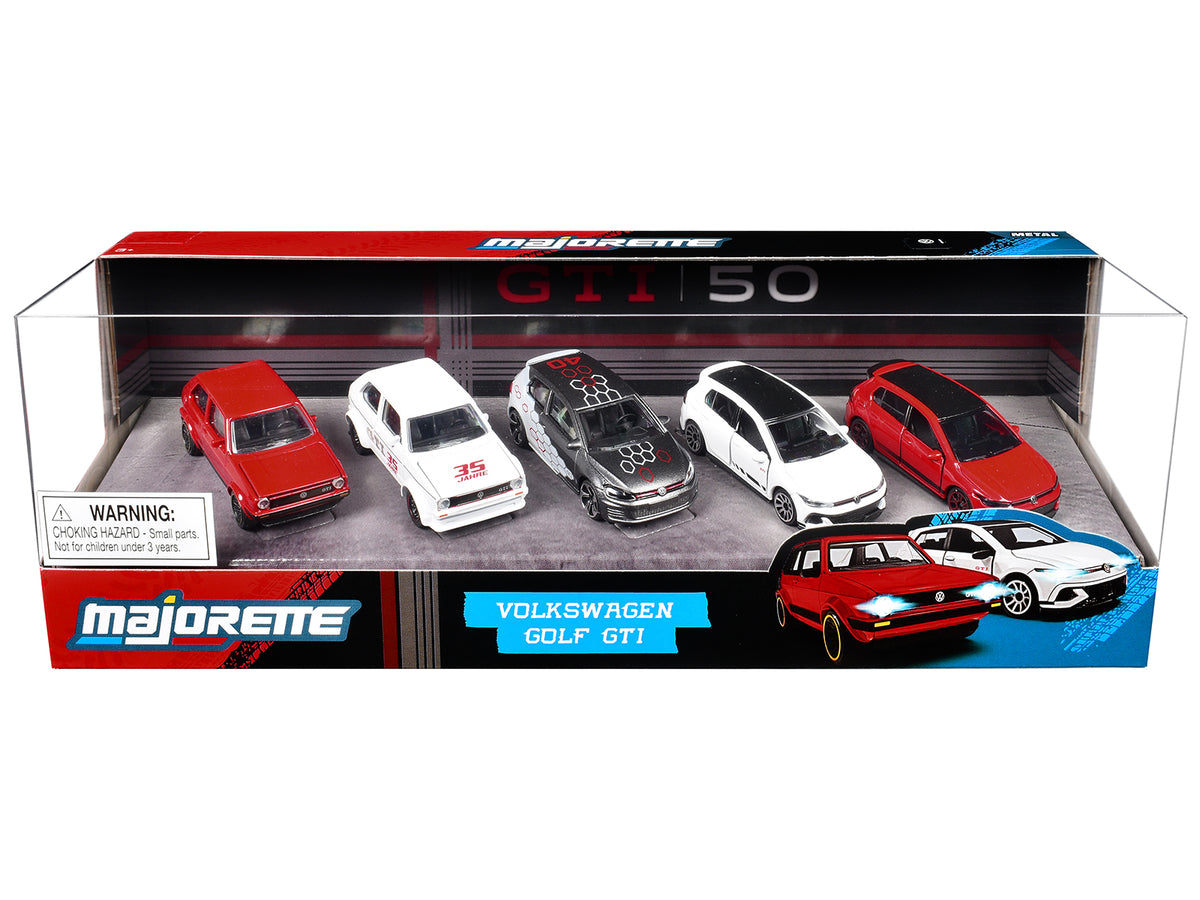 "Volkswagen Gold GTI" 5 Piece Set 1/64 Diecast Model Cars