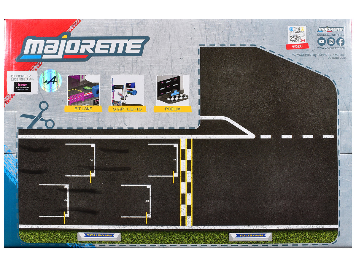 "BWT Alpine Formula One Team" (2025) Pit Stop Playset with Alpine A525 R19 1/64 Diecast Model Car