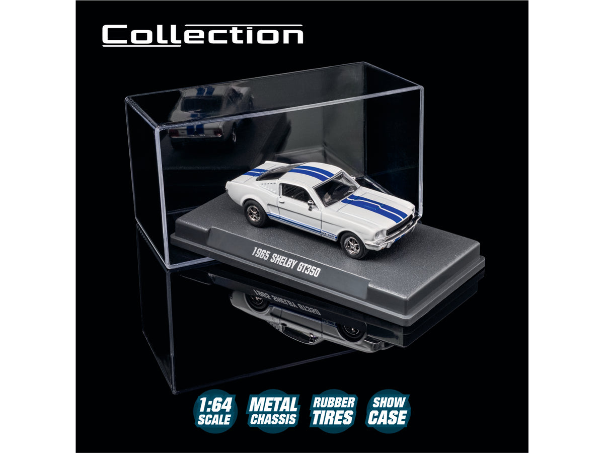 1965 Shelby GT350 White with Blue Stripes "Collection" Series 1/64 Diecast Model Car