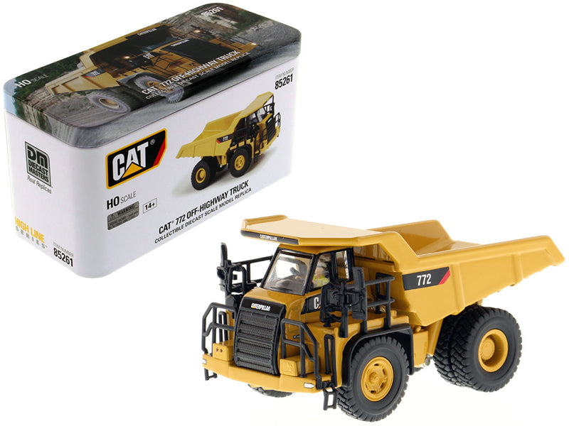 CAT Caterpillar 772 Off-Highway Dump Truck with Operator "High Line" Series 1/87 (HO) Scale Diecast Model