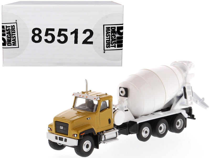 CAT Caterpillar CT681 Concrete Mixer Yellow and White "High Line" Series 1/87 (HO) Scale Diecast Model