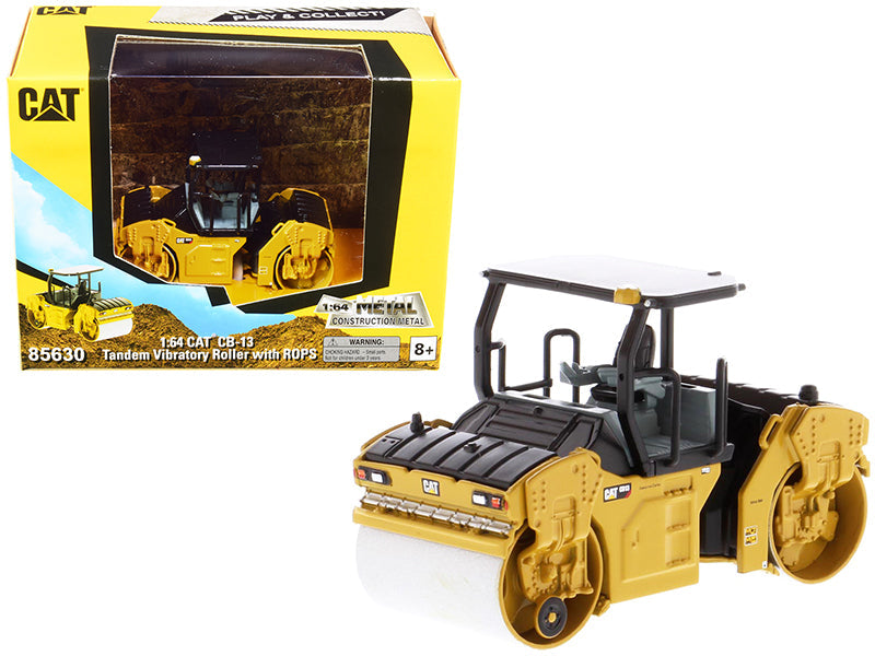CAT Caterpillar CB-13 Tandem Vibratory Roller with ROPS "Play & Collect!" Series 1/64 Diecast Model