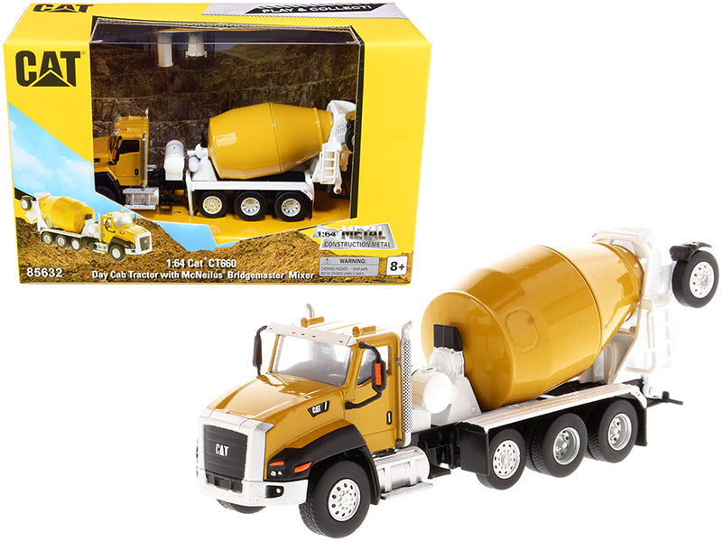 CAT Caterpillar CT660 Day Cab Tractor with McNeilus Bridgemaster Concrete Mixer "Play & Collect!" Series 1/64 Diecast Model