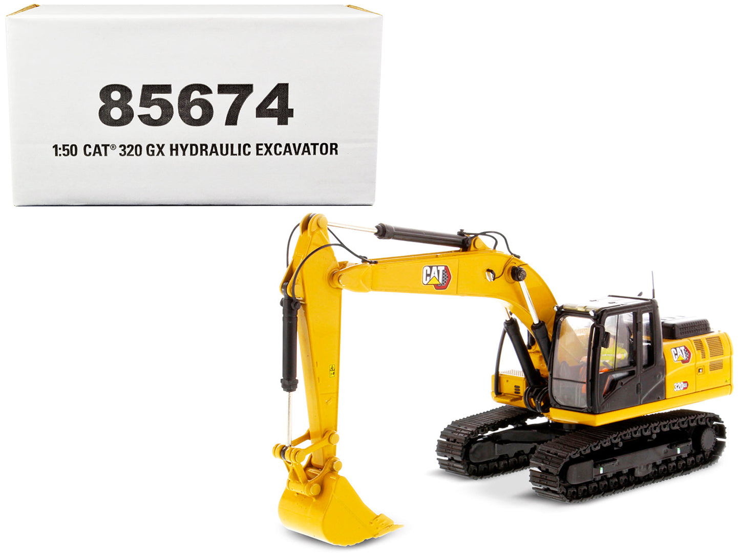CAT Caterpillar 320 GX Hydraulic Excavator with Operator "High Line" Series 1/50 Diecast Model