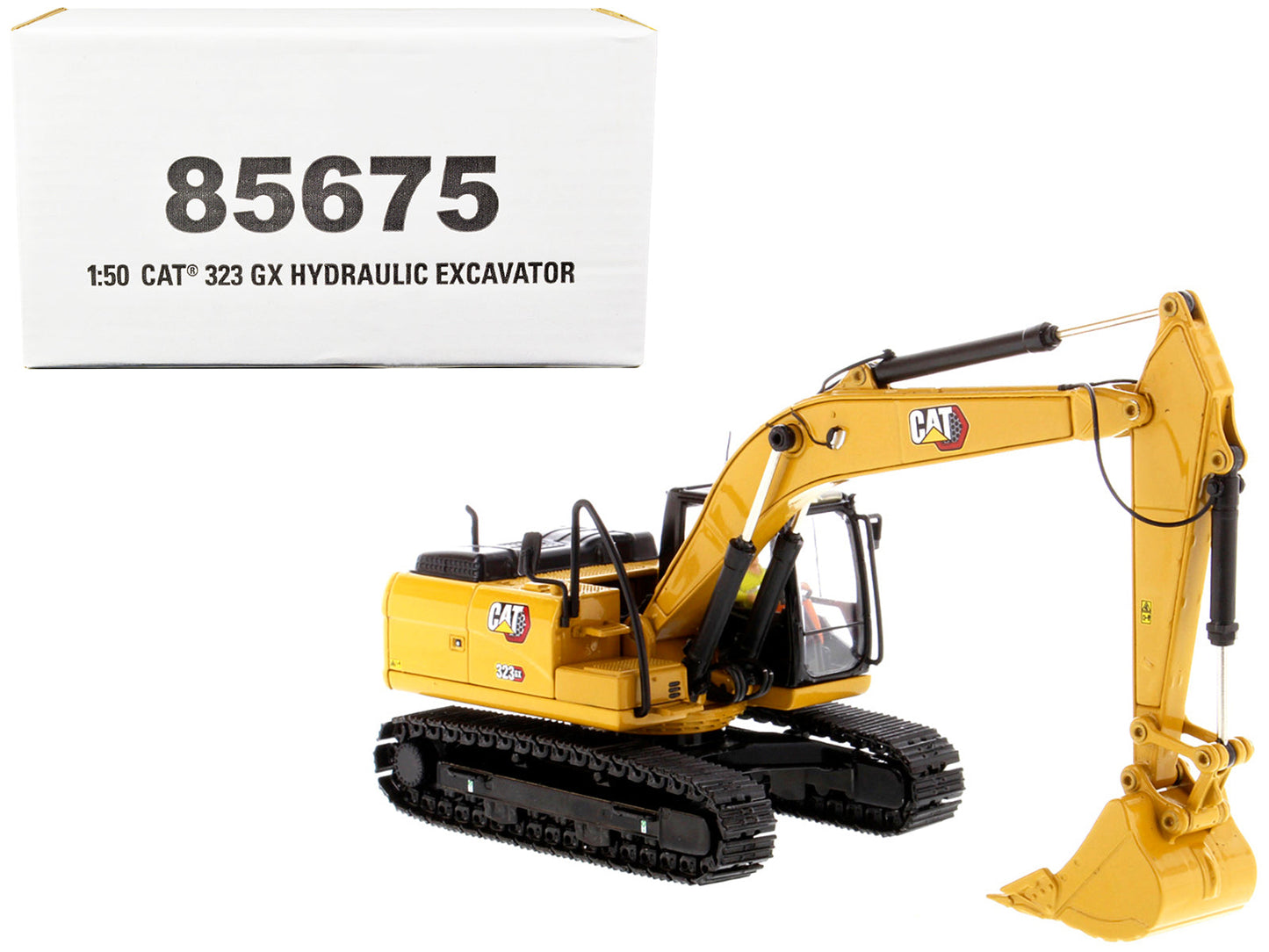 CAT Caterpillar 323 GX Hydraulic Excavator with Operator "High Line" Series 1/50 Diecast Model