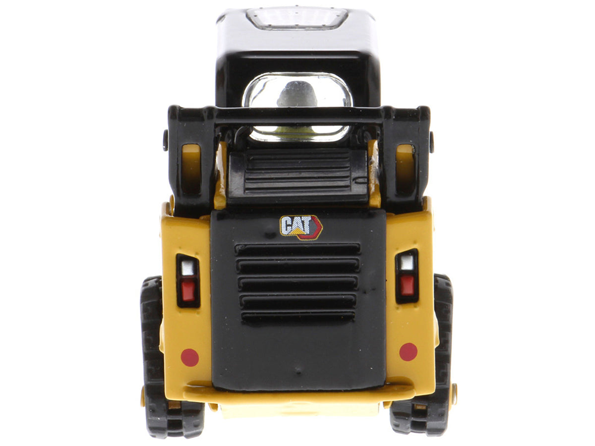 CAT Caterpillar 259D3 Compact Track Loader with Work Tools and Operator Yellow "High Line Series" 1/50 Diecast Model