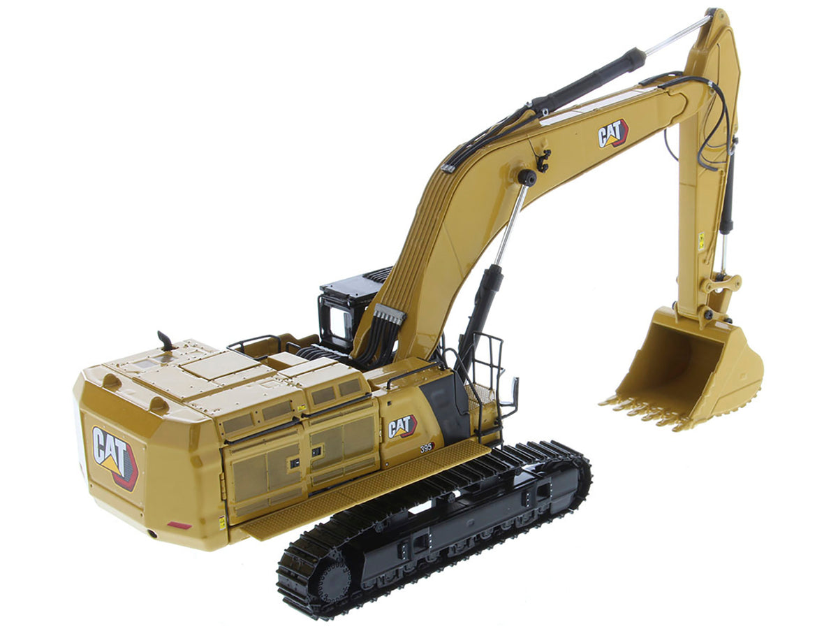 CAT Caterpillar 395 Next Generation Hydraulic Excavator (General Purpose Version) Yellow with Operator and Additional Tools "High Line" Series 1/50 Diecast Model