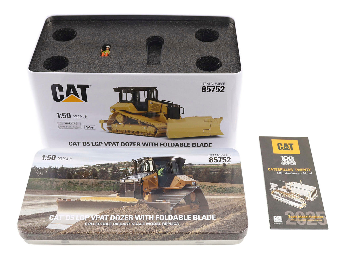 CAT Caterpillar D5 LGP Track-Type Dozer Yellow "High Line" Series 1/50 Diecast Model