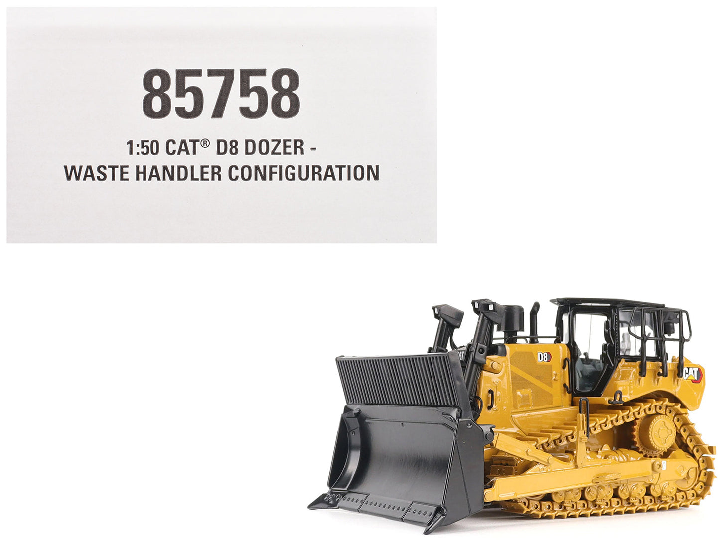 CAT Caterpillar D8 Track-Type Dozer (Waste Handler Configuration) Yellow "High Line" Series 1/50 Diecast Model