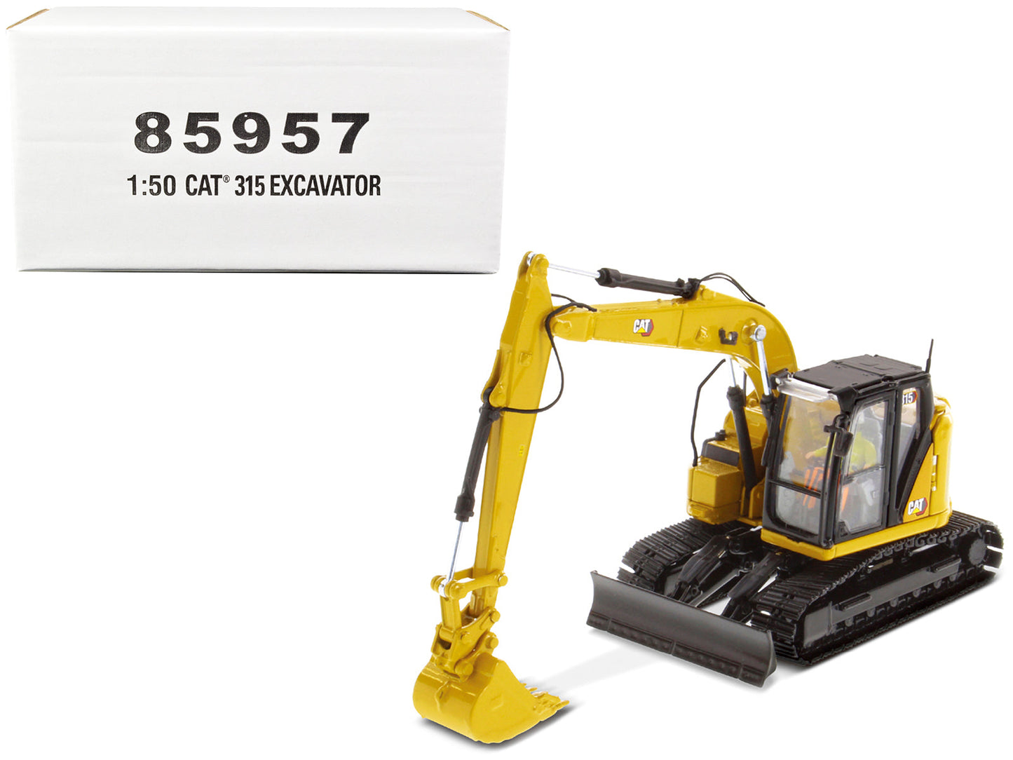 CAT Caterpillar 315 Track Type Hydraulic Excavator Yellow with Operator "High Line" Series 1/50 Diecast Model