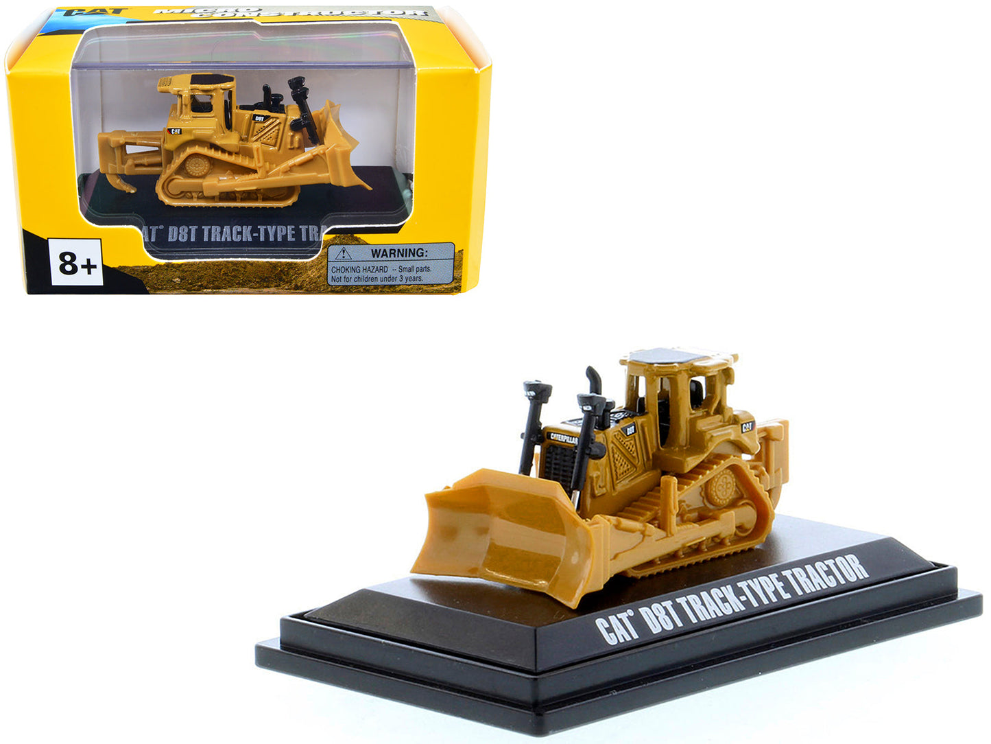 CAT Caterpillar D8T Track-Type Tractor Yellow "Micro-Constructor" Series Diecast Model
