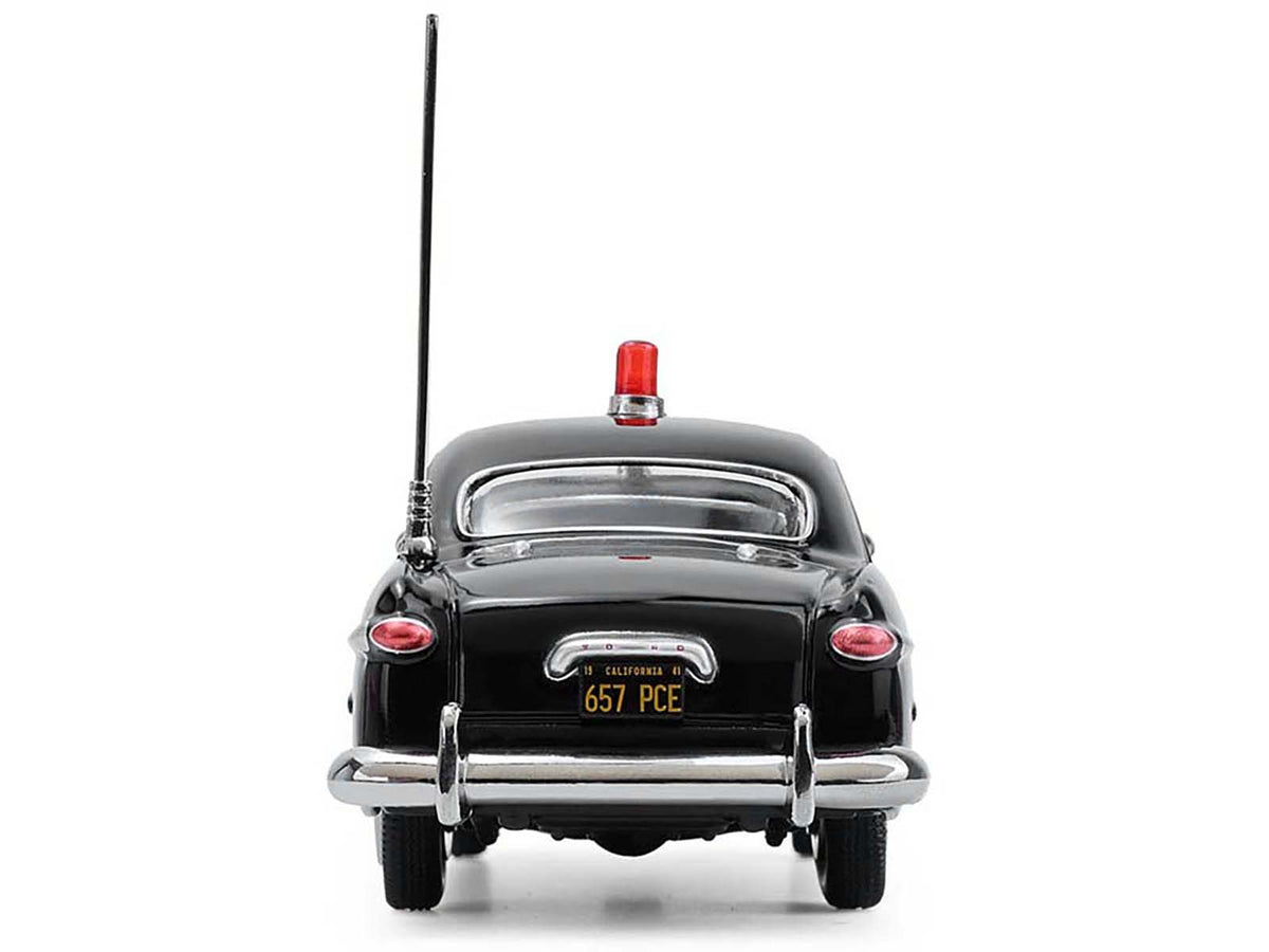 1949 Ford Custom Police Car "LAPD (Los Angeles Police Department)" Black and White 1/43 Diecast Model Car