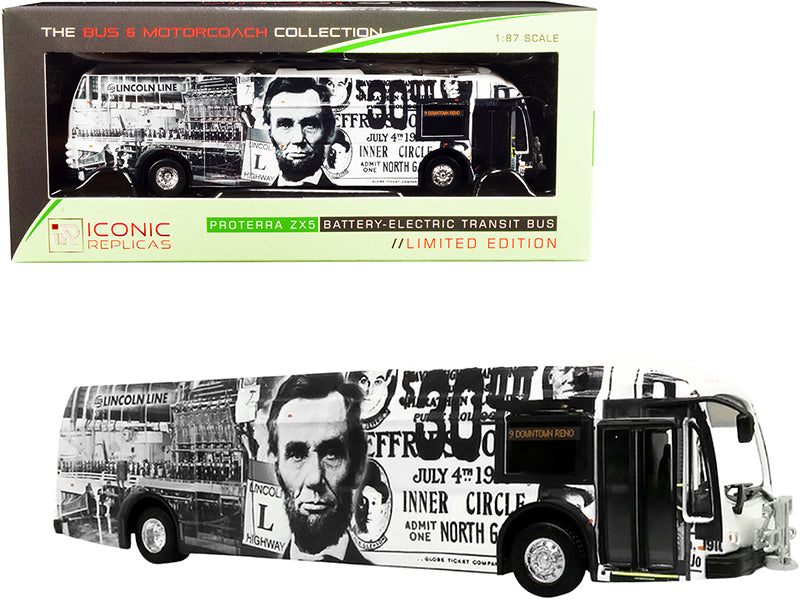 Proterra ZX5 Battery-Electric Transit Bus #9 "Downtown Reno" "Lincoln Line" (Nevada) "The Bus & Motorcoach Collection" 1/87 (HO) Diecast Model