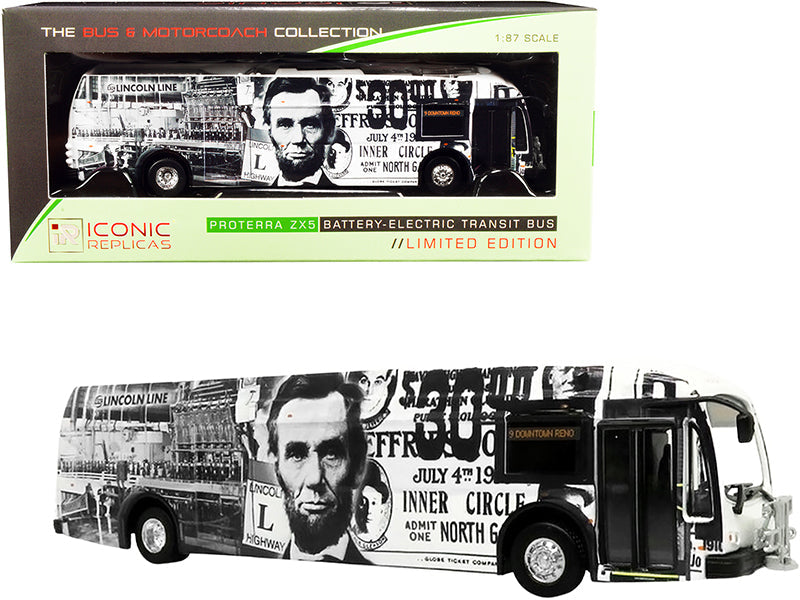 Proterra ZX5 Battery-Electric Transit Bus #9 "Downtown Reno" "Lincoln Line" (Nevada) "The Bus & Motorcoach Collection" 1/87 (HO) Diecast Model