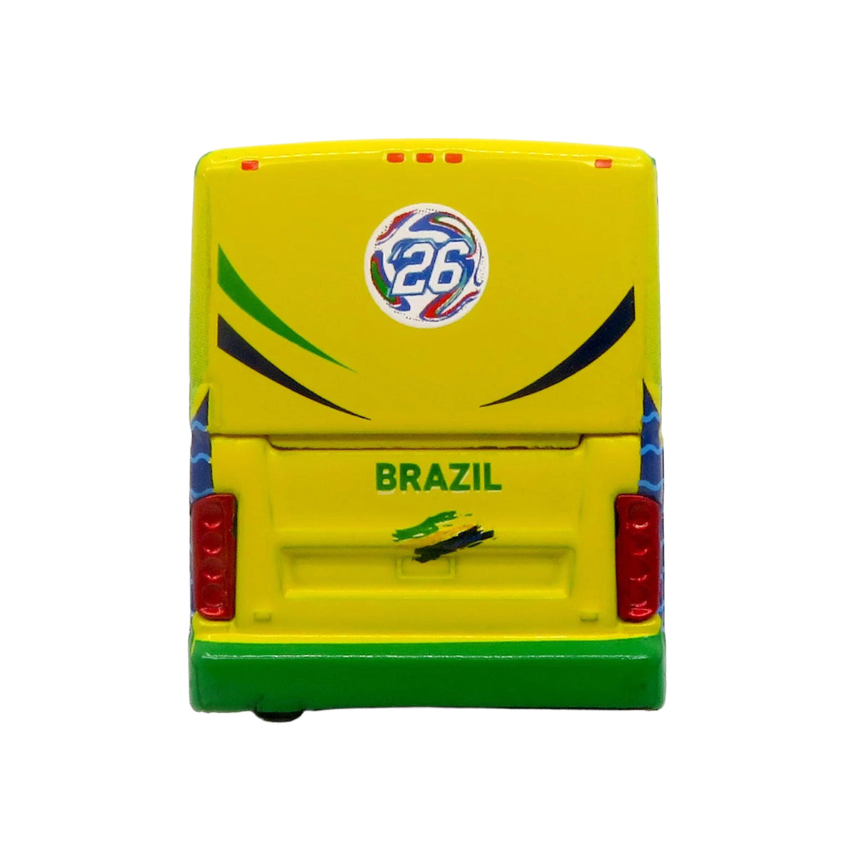 Van Hool CX-45 Coach Bus "Brazil National Football Team" Yellow and Green with Graphics "International Federation of the Global Game" Series Limited Edition to 504 pieces Worldwide 1/87 (HO) Diecast Model