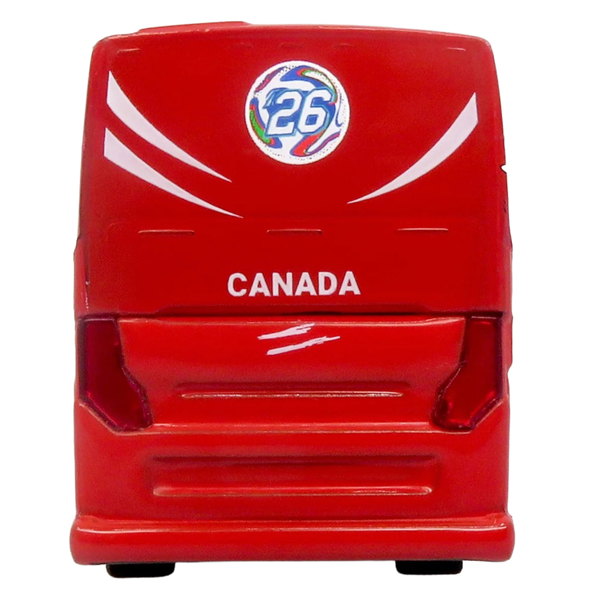 Prevost H3-45 Coach Bus "Canada National Soccer Team" Red with Graphics "International Federation of the Global Game" Series Limited Edition to 504 pieces Worldwide 1/87 (HO) Diecast Model