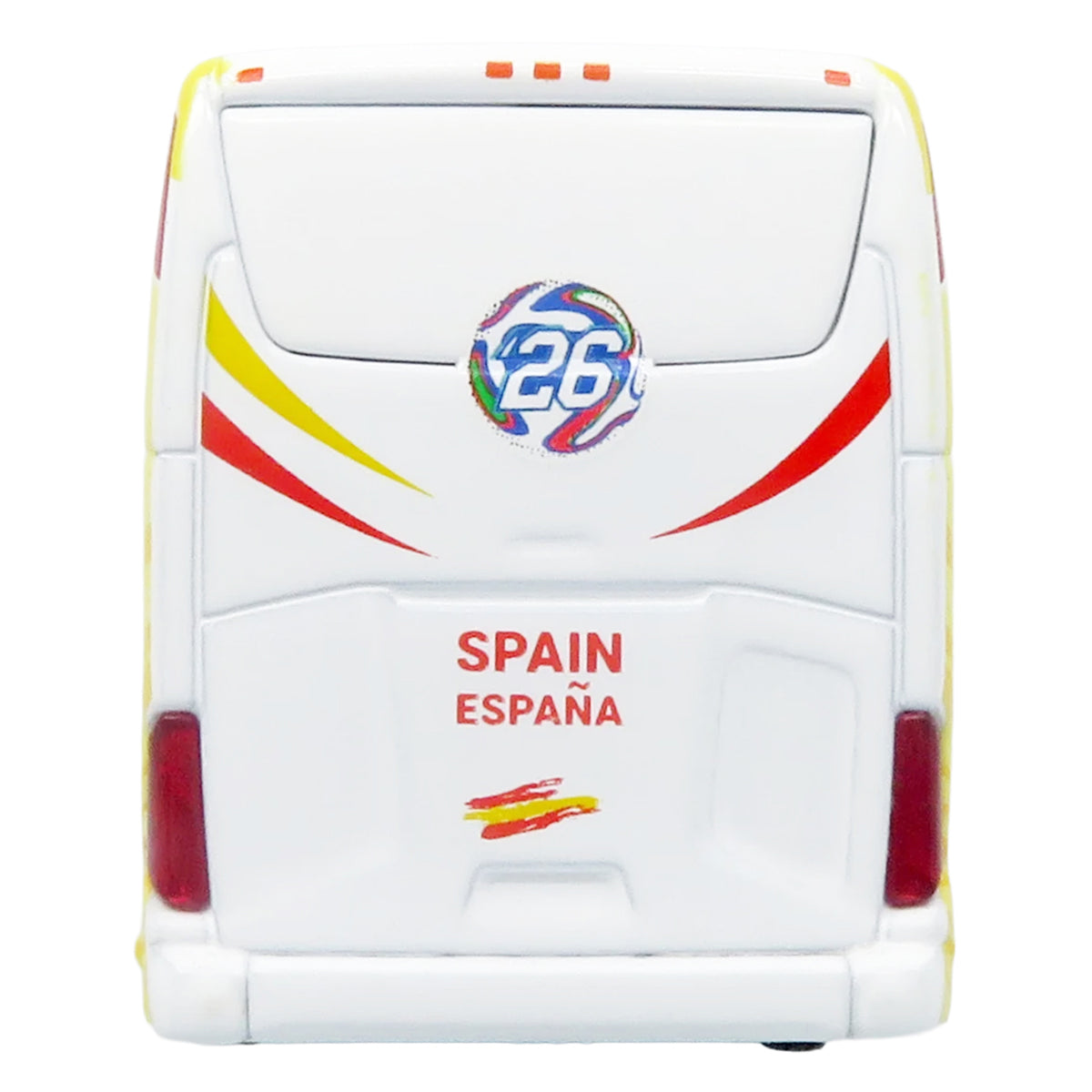 Daimler Tourrider Coach Bus "Spain National Football Team" Yellow with Graphics "International Federation of the Global Game" Series Limited Edition to 504 pieces Worldwide 1/87 (HO) Diecast Model