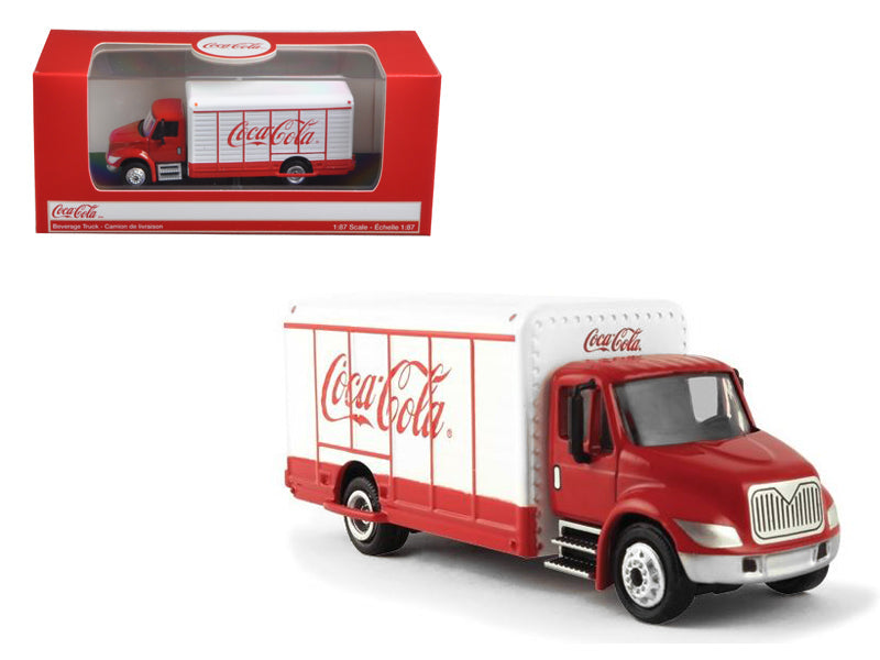 "Coca-Cola" Beverage Truck Red and White 1/87 Diecast Model