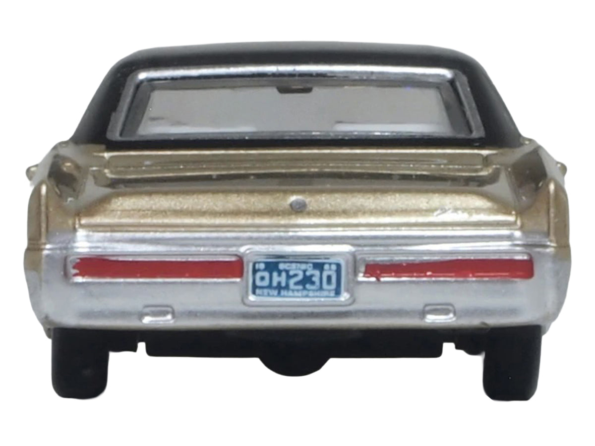 1968 Buick Electra 225 Ivory Gold Metallic with Black Top and White Interior 1/87 (HO) Scale Diecast Model Car