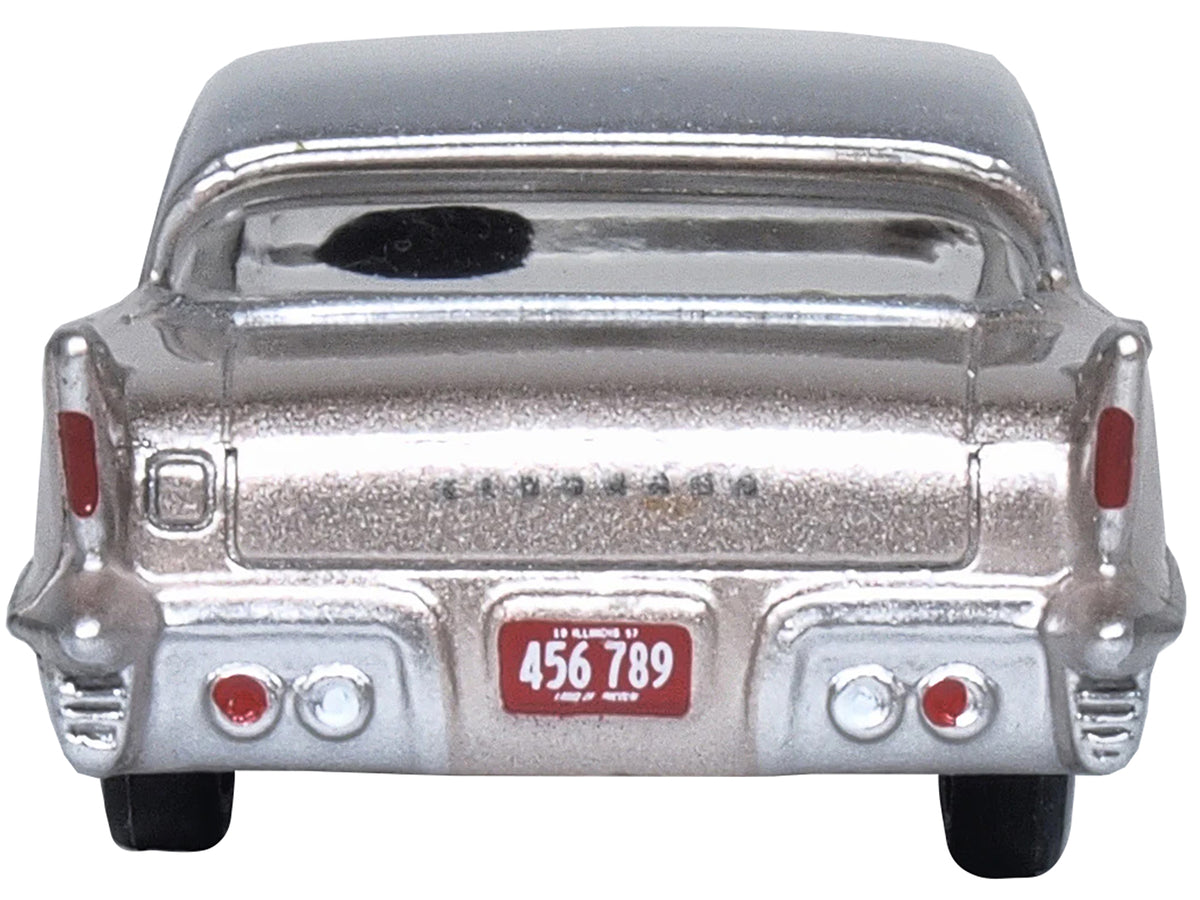1957 Cadillac Eldorado Brougham Sandalwood Beige Metallic with Silver Top 1/87 (HO) Scale Diecast Model Car