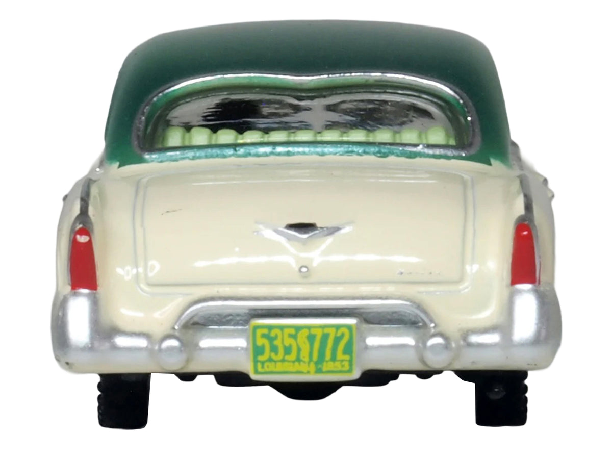 1953 Kaiser Manhattan Stardust Ivory with Jade Green Metallic Top 1/87 (HO) Scale Diecast Model Car