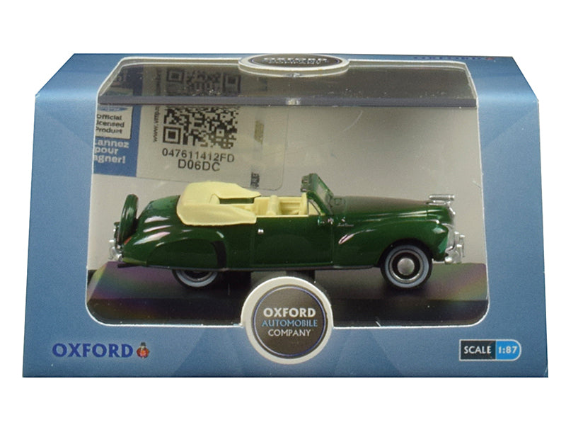 1941 Lincoln Continental Convertible Spode Green 1/87 (HO) Scale Diecast Model Car
