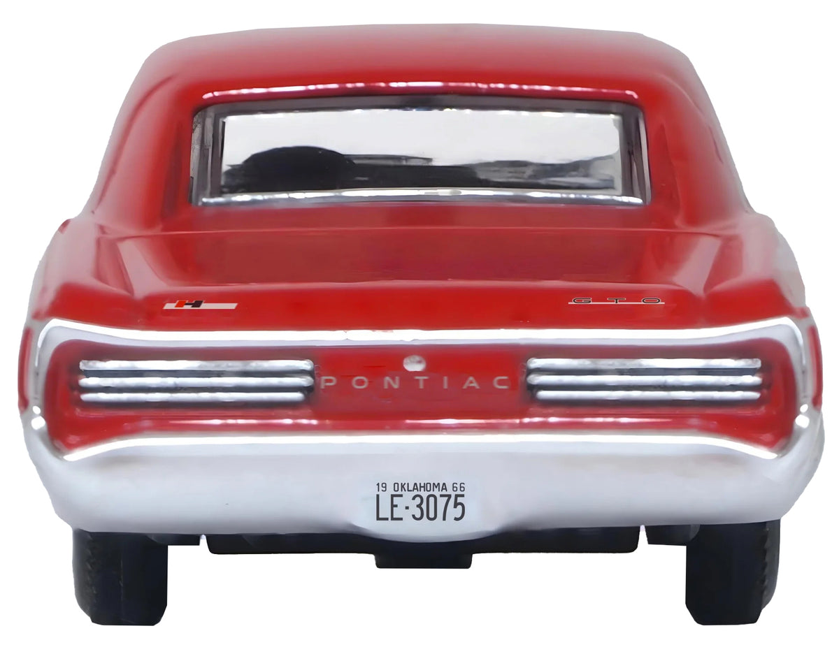 1966 Pontiac GTO Montero Red 1/87 (HO) Scale Diecast Model Car